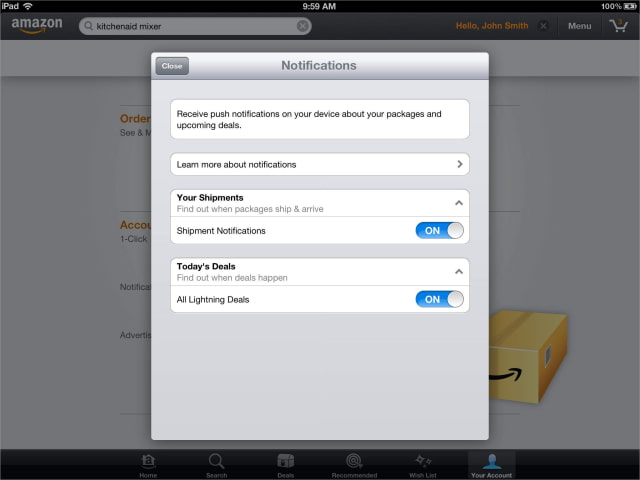 Amazon Mobile Gets New Notifications, New Sort and Filter Experience for iPad
