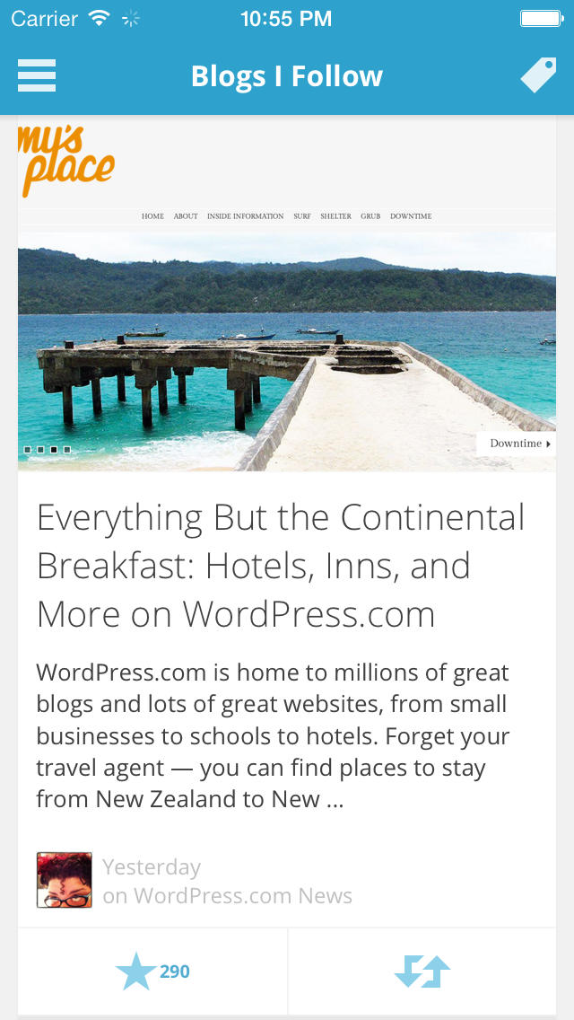 WordPress App is Updated With New UI for iOS 7