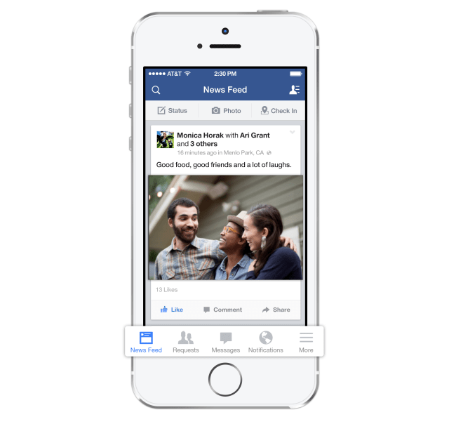 Facebook Announces New App Design for iOS 7 [Video]