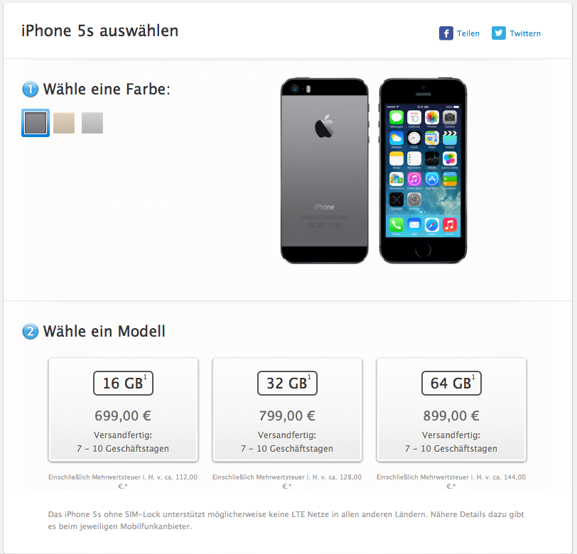 It&#039;s a 7-10 Day Wait for iPhone 5s Orders in Germany, France, China, and the U.K.