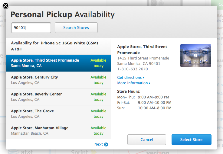 Apple Launches In-Store Personal Pickup for iPhone 5s and iPhone 5c Online Orders
