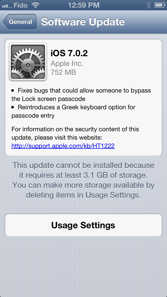Apple Releases iOS 7.0.2 to Fix Lock Screen Bugs