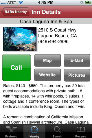 Bed &amp; Breakfast and Country Inn App Released