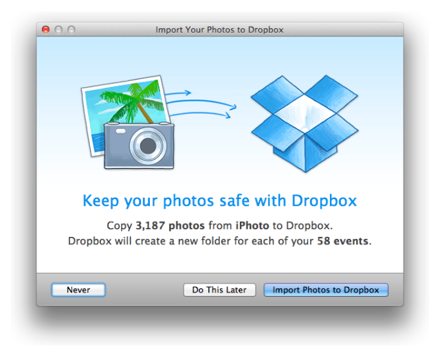 Dropbox 2.4 Released for Mac OS X, Brings Mavericks Support, iPhoto Importer, More