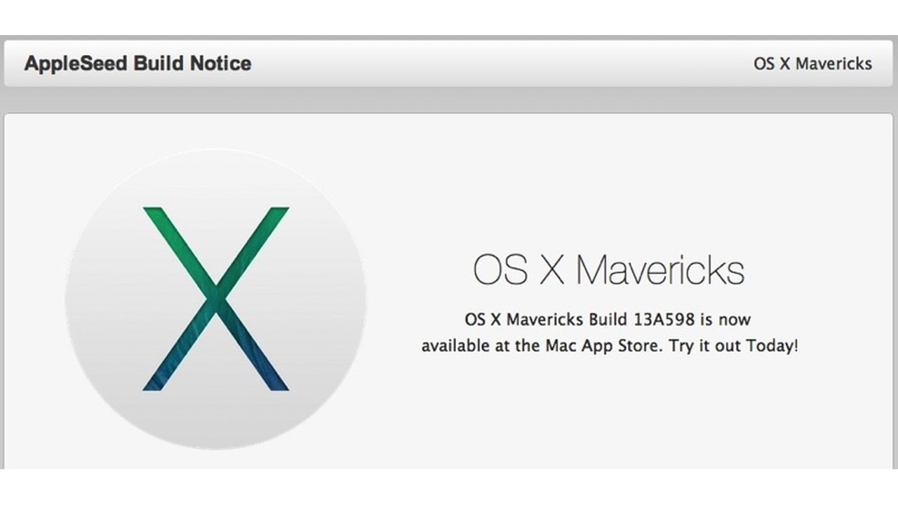 Apple Seeds New Build of OS X Mavericks to AppleSeed Members - iClarified