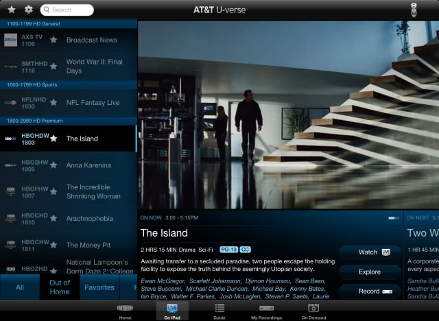AT&amp;T U-verse App for iPad Now Lets You Watch Live TV
