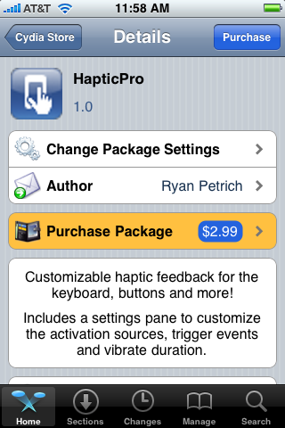 The Fourth Cydia Store Product: Haptic Pro