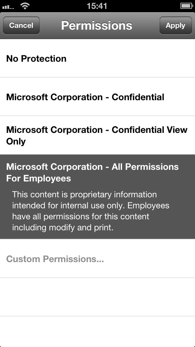 Microsoft Rights Management Sharing App Released for iOS