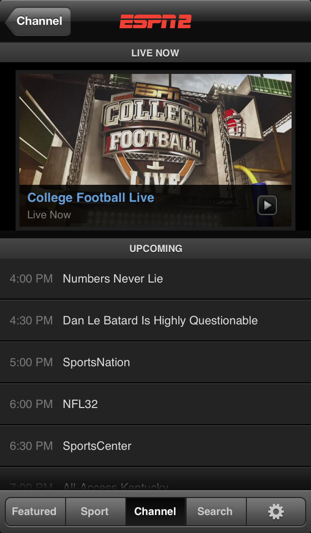 WatchESPN App Update Lets Google Fiber Users Log In and Watch Live Shows