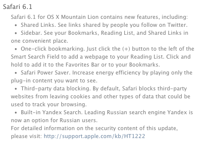 Safari 6.1 Released With New Shared Links Feature, Sidebar, Power Saver and Much More