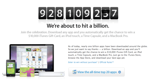 App Store Downloads About to Hit A Billion