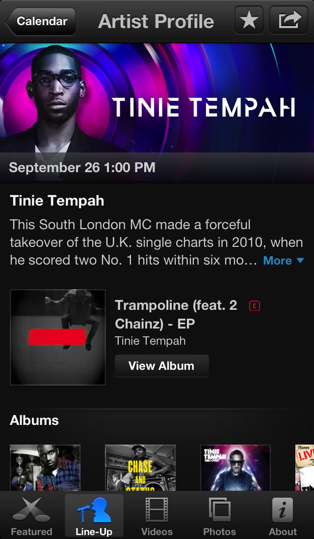 iTunes Festival App is Updated With Live EPs By Festival Performers