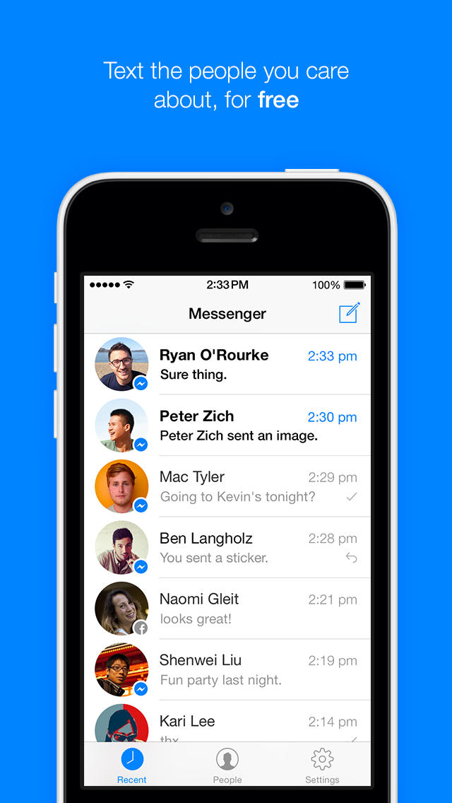 Facebook Releases Completely Redesigned Messenger App for iOS 7, Let&#039;s You Message Any Phone Number