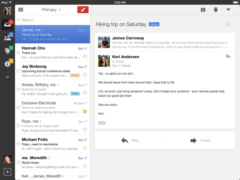 Gmail App Gets a Visual Update for iOS 7, Major Improvements for iPad
