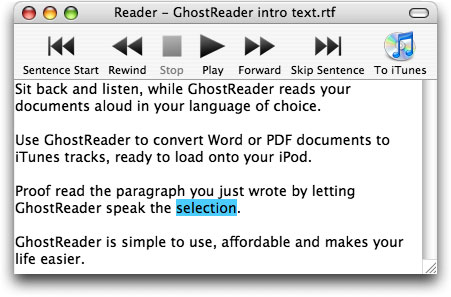 AssistiveWare Releases GhostReader 1.6