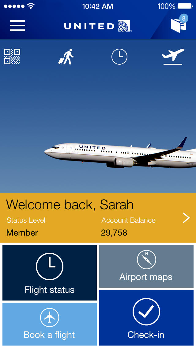 United Airlines Releases All New App for iOS 7