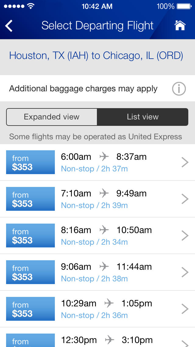 United Airlines Releases All New App for iOS 7