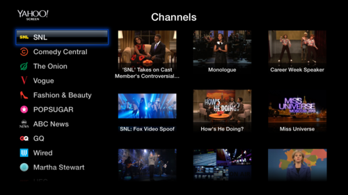 Yahoo Screen and PBS Launch on the Apple TV