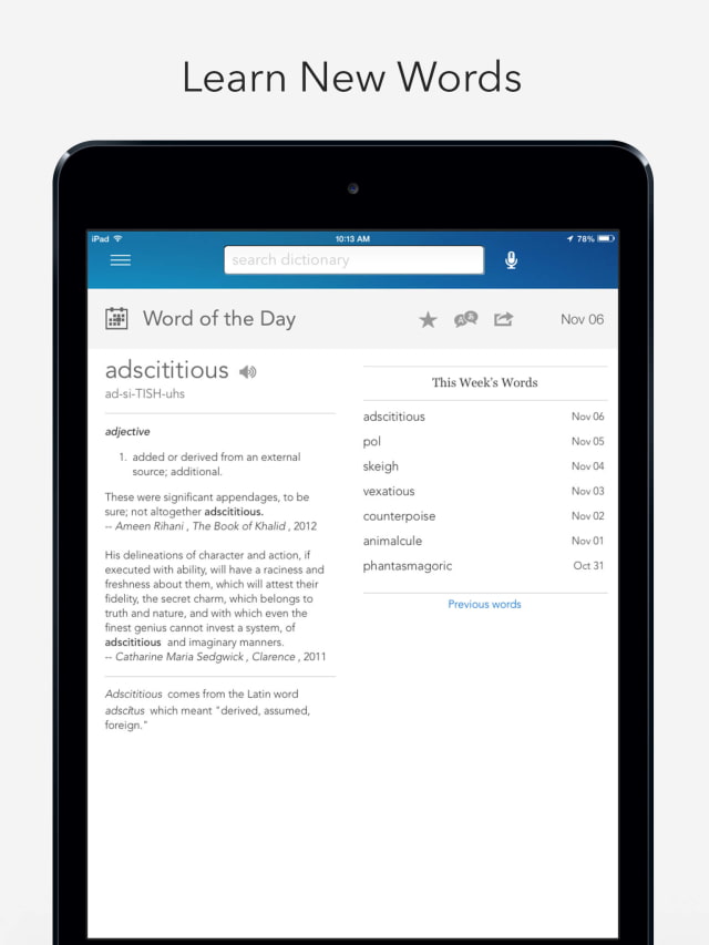 Dictionary.com iPad App Gets Redesigned for iOS 7