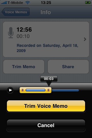 Galleria immagini della funzione Voice Memos dell&#039;iPhone