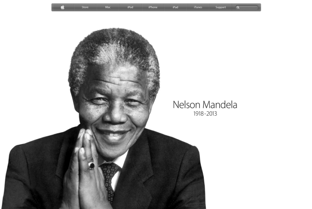 Apple Updates Homepage to Honor Life of Nelson Mandela