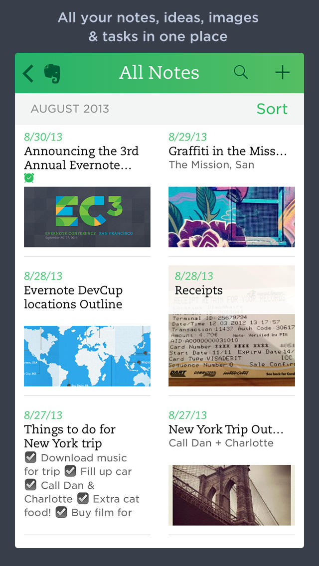 Evernote for iOS Updated to Convert Business Cards to Contacts, New Presentation Mode and More