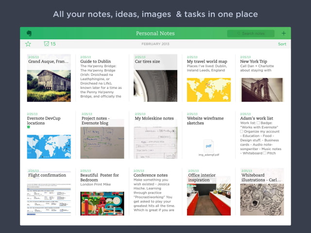 Evernote for iOS Updated to Convert Business Cards to Contacts, New Presentation Mode and More