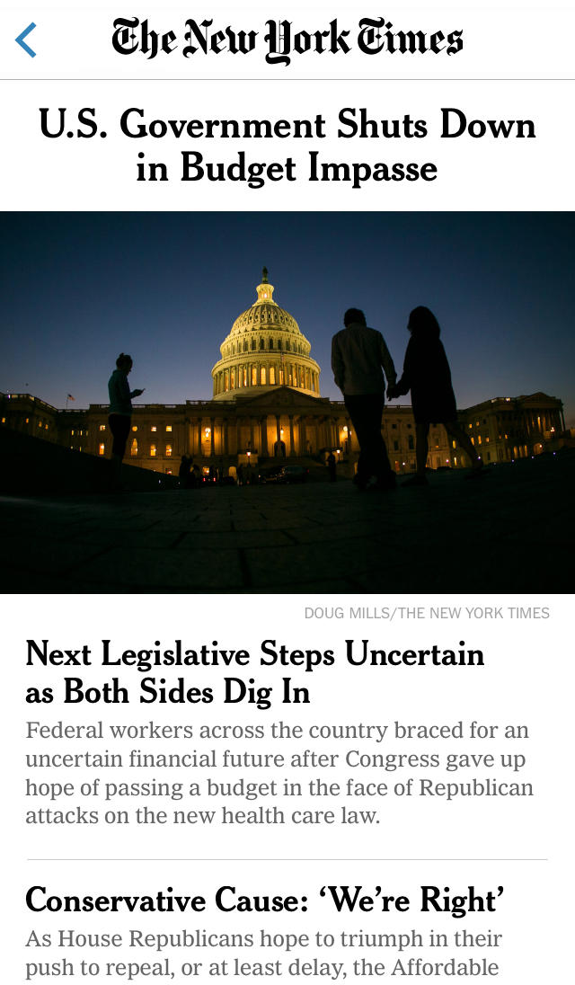 NYTimes App Brings Enhanced Top Stories Section, Lets You Control App&#039;s Text Size 