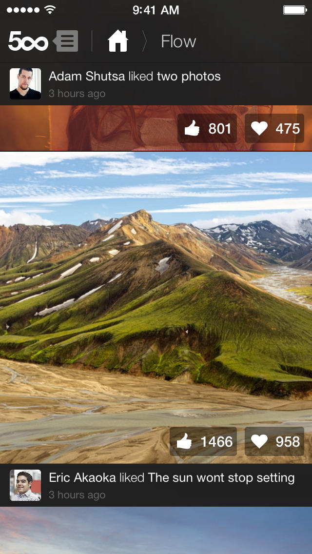 500px App Gets New Animated Login and Tour, Full iOS 7 Support, Ability to Edit Photo Details