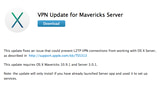 Apple Releases VPN Update for OS X Mavericks Server