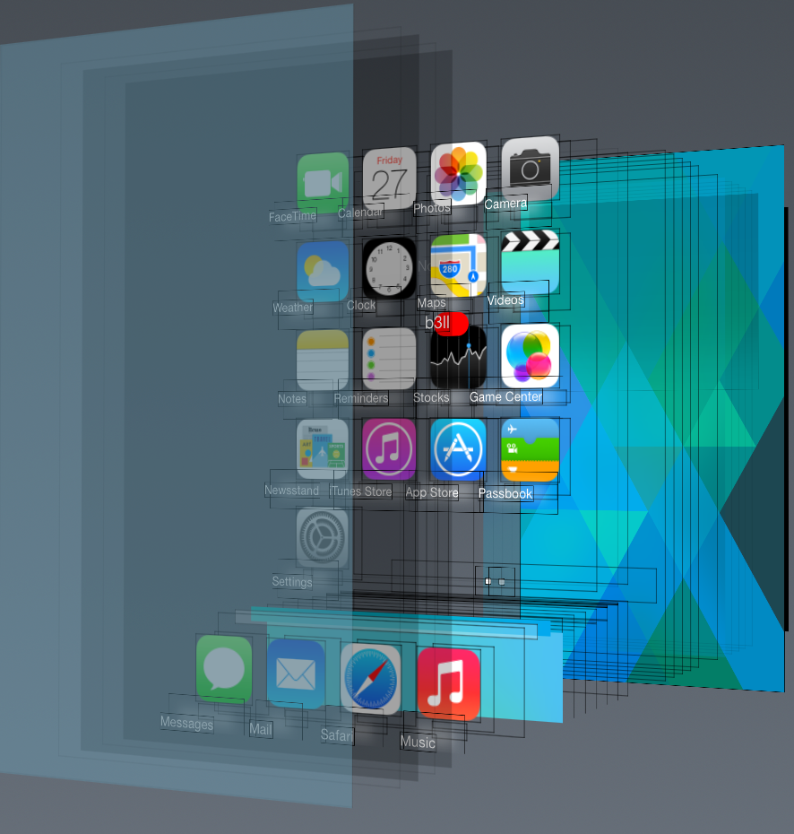 Check Out This Exploded View of the iOS 7 SpringBoard [Photo]