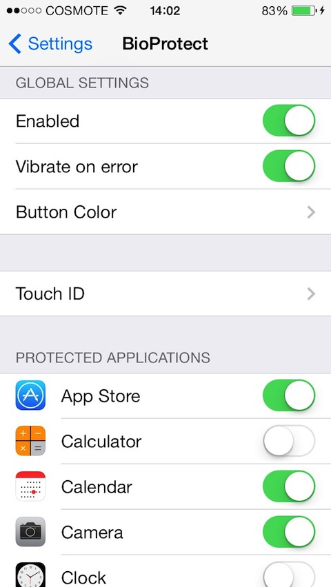 BioProtect Tweak Lets You Protect Your Apps With Touch ID