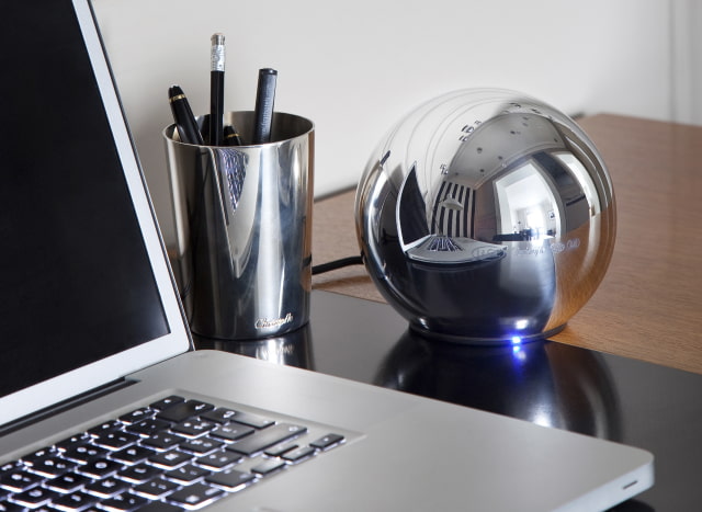 LaCie Sphere: A Hard Drive Enclosed by Spherical Silver-Plated Steel Case
