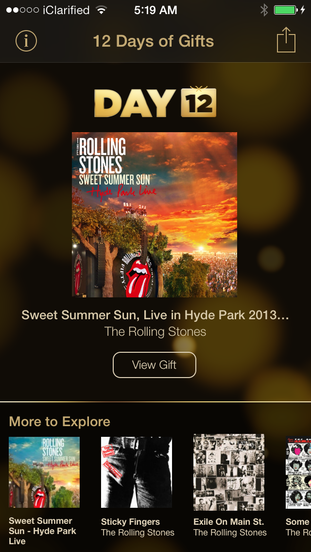 Apple&#039;s 12 Days of Gifts Day 12: The Rolling Stones Live in Hyde Park