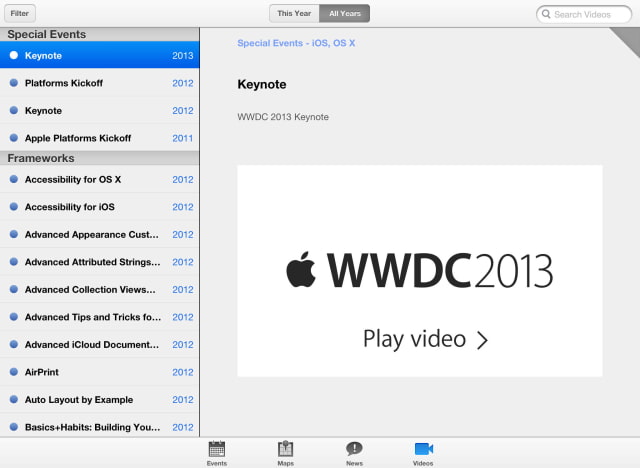 WWDC App Gets Updated to Address Issue With Video Playback