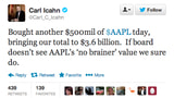 Carl Icahn Buys Another $500 Million of Apple Shares, Posts Letter to Shareholders 