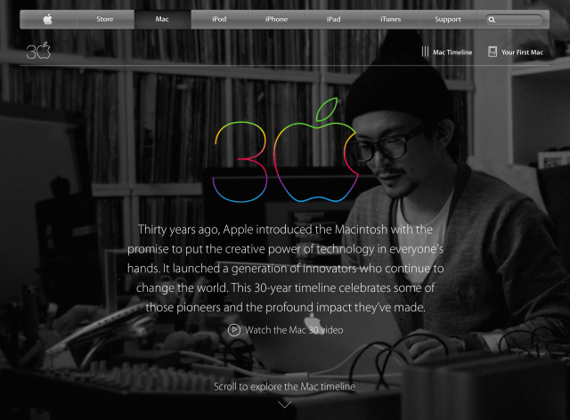 Apple Celebrates Thirty Years of Mac With New Video, Homepage, Timeline [Watch]
