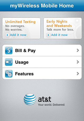 AT&T Releases myWireless Mobile iPhone App