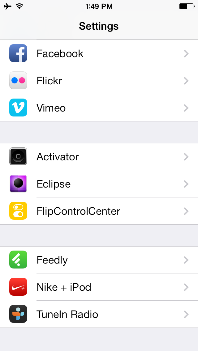 Eclipse Brings System-Wide Night Mode to iOS 7 [Images] 