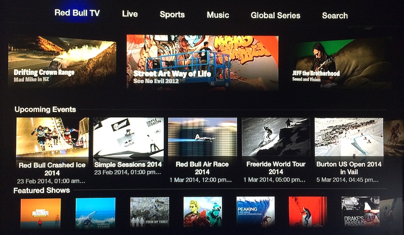 Apple Adds &#039;Red Bull TV&#039; Channel to the Apple TV