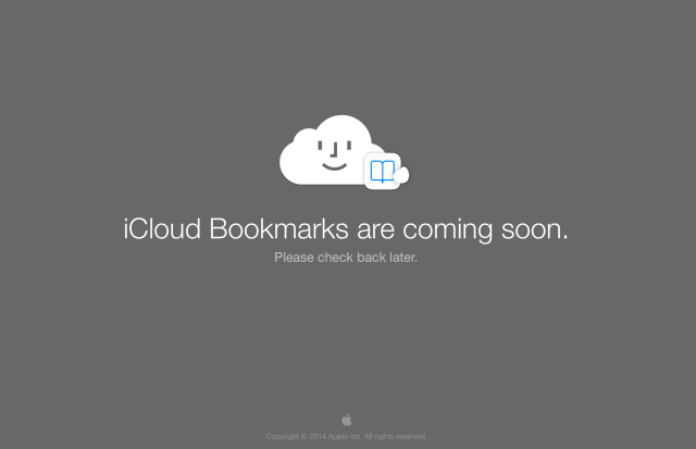 iCloud Website Error Suggests &#039;iCloud Bookmarks Are Coming Soon&#039;