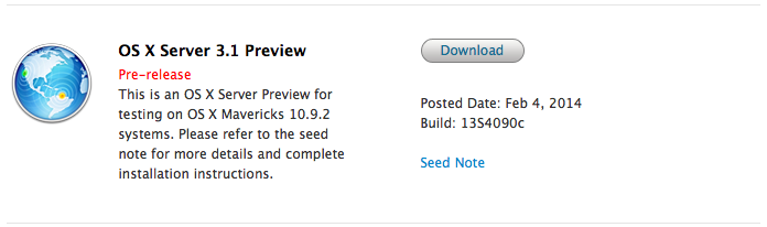 Apple Seeds OS X Server 3.1 Preview to Developers Apple Seeds OS X Server 3.1 Preview to Developers