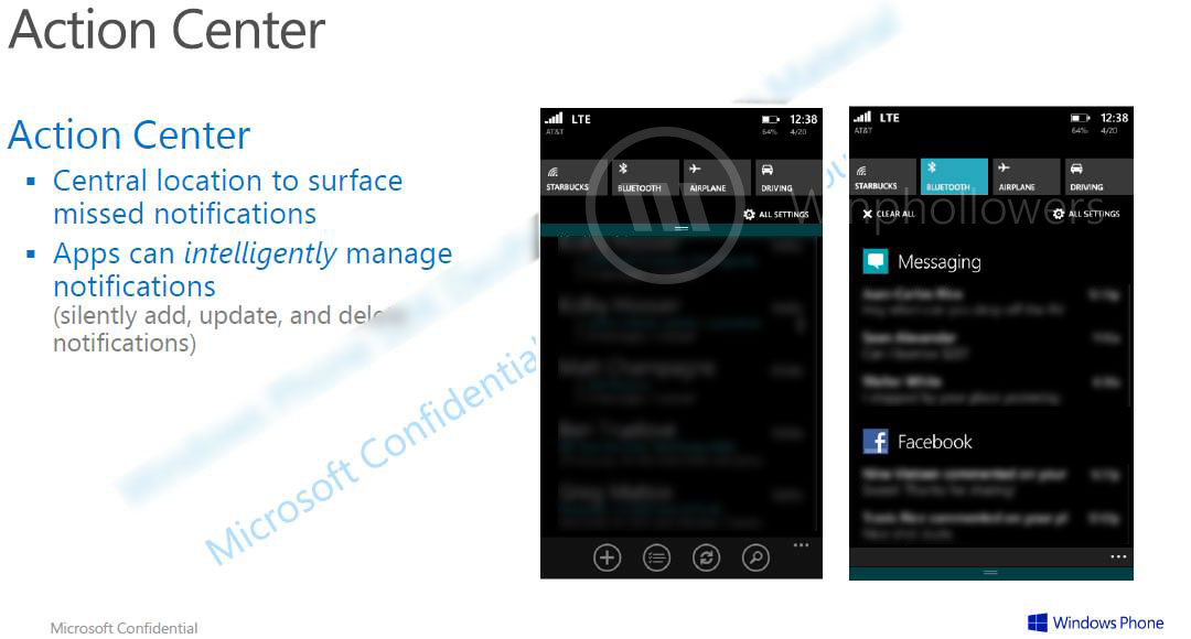 Leaked Screenshots Reveal Windows Phone 8.1 Notification Center