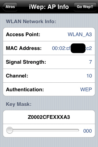 iWep Hacking Application for iPhone in Beta