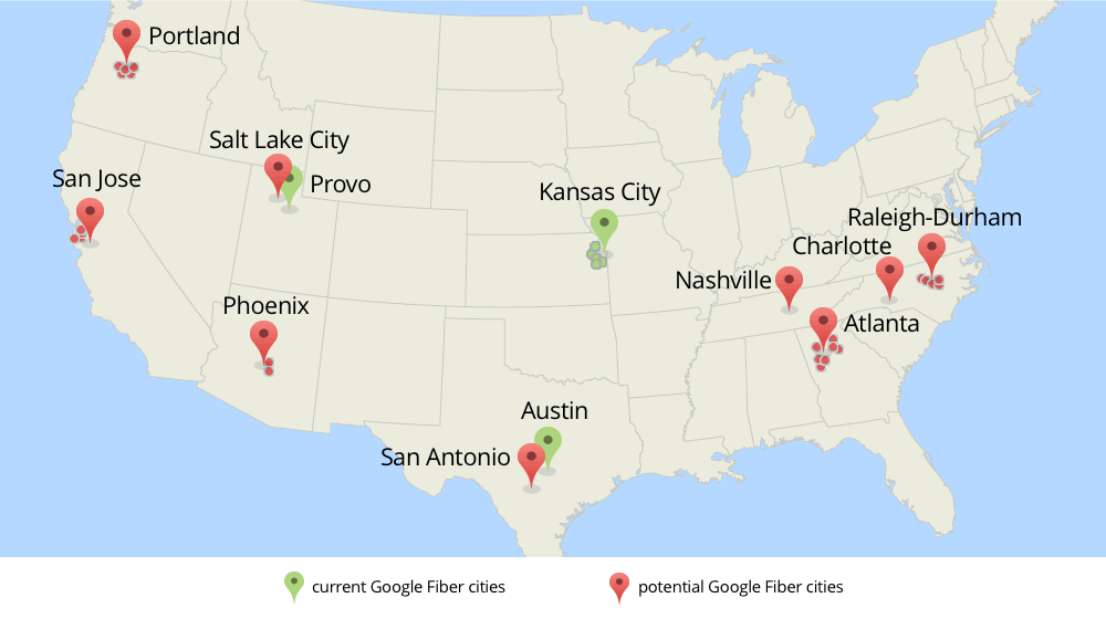 Google Wants to Bring Google Fiber to 34 New Cities