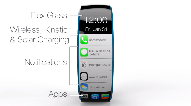 New &#039;Life-Focused&#039; Flexible Glass iWatch Concept [Video]