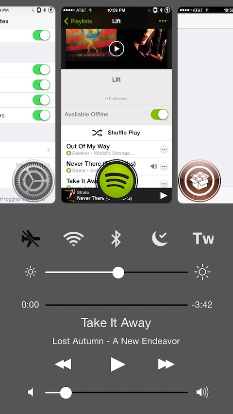 Vertex Tweak Combines Control Center and the Multitasking App Switcher