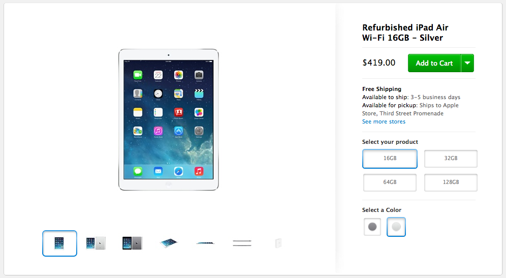 Apple is Now Offering Refurbished iPad Airs Starting at $419