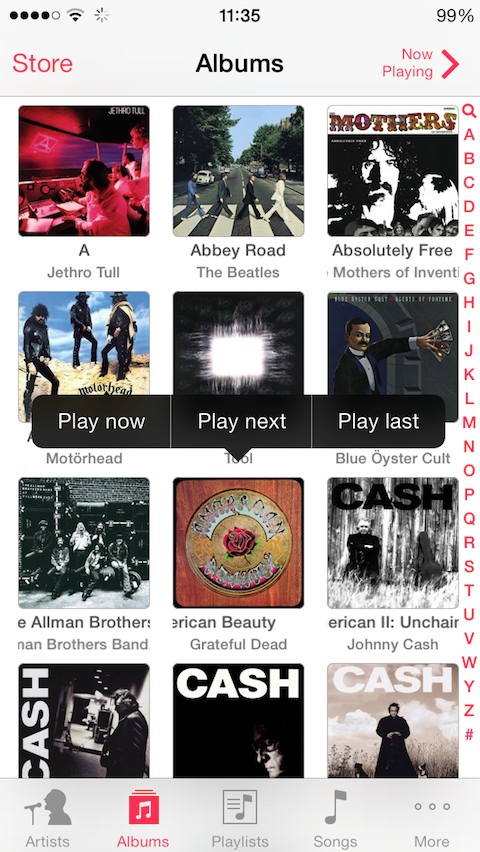 Aria Tweak Brings Queuing, Grid View and More to iOS Music App