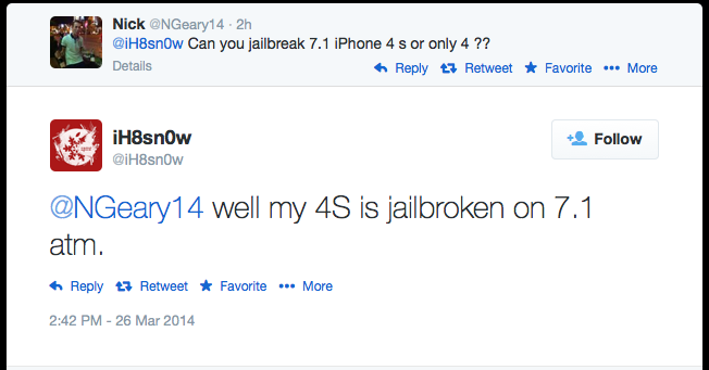 iH8Sn0w Confirms Jailbreak of iOS 7.1 on iPhone 4S